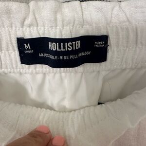 Hollister adjustable rise pull on lined linen baggy pants